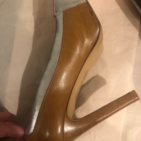 Tory Burch leather peep toe heels - Picture 6 of 7